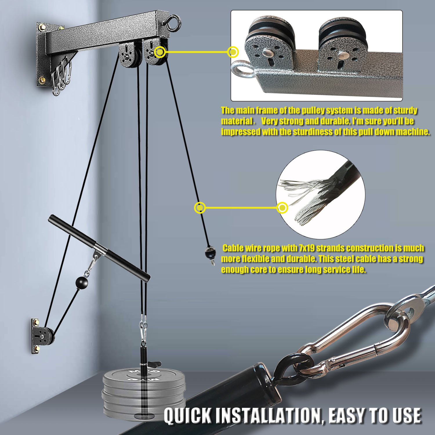 Настенная система шкивов для ф – обзор и цена Cable Pulley System